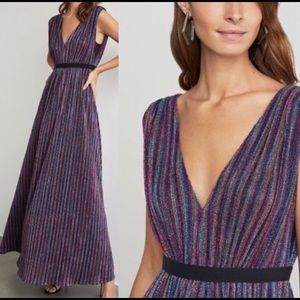 BCBGMaxazaria knit metalic gown